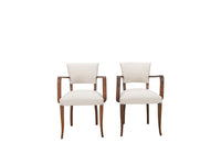 Pair of mid 20th century french Art Deco Style bridge chairs.