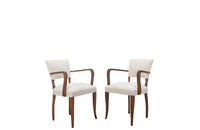 Pair of mid 20th century french Art Deco Style bridge chairs.