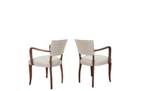 Pair of mid 20th century french Art Deco Style bridge chairs.