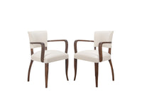 Pair of French mid century Art Deco Style bridge chairs.