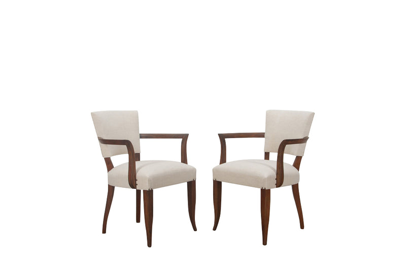 Pair of mid 20th century Art Deco style bridge chairs