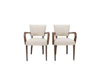 Pair French  mid century art deco bridge chairs