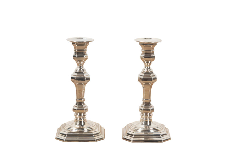 Pair of small 20th Century Spanish, silver candlesticks by Pedro Duran