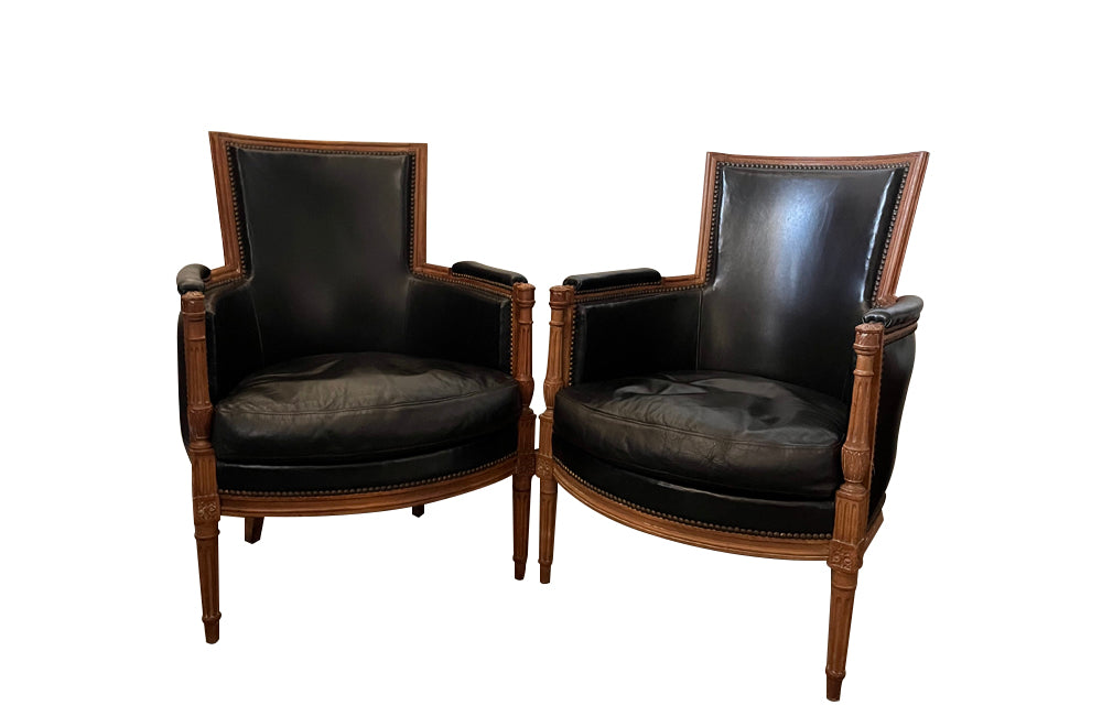 Pair of 19th Century French armchairs in the Directoire style.