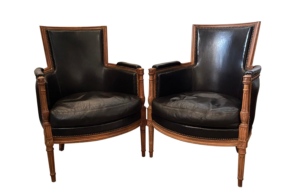 Pair of 19th Century French armchairs in the Directoire style.