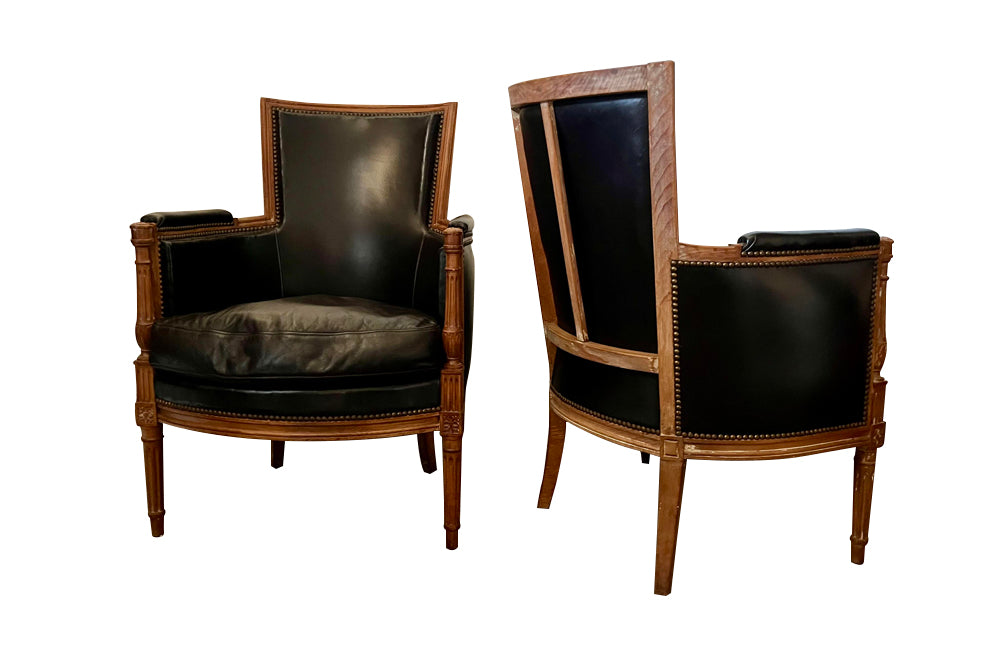 Pair of 19th Century French armchairs in the Directoire style.