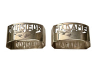 Stylish pair of 20th Century French Art Deco silver plate napkin rings.