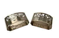 Stylish pair of 20th Century French Art Deco silver plate napkin rings.