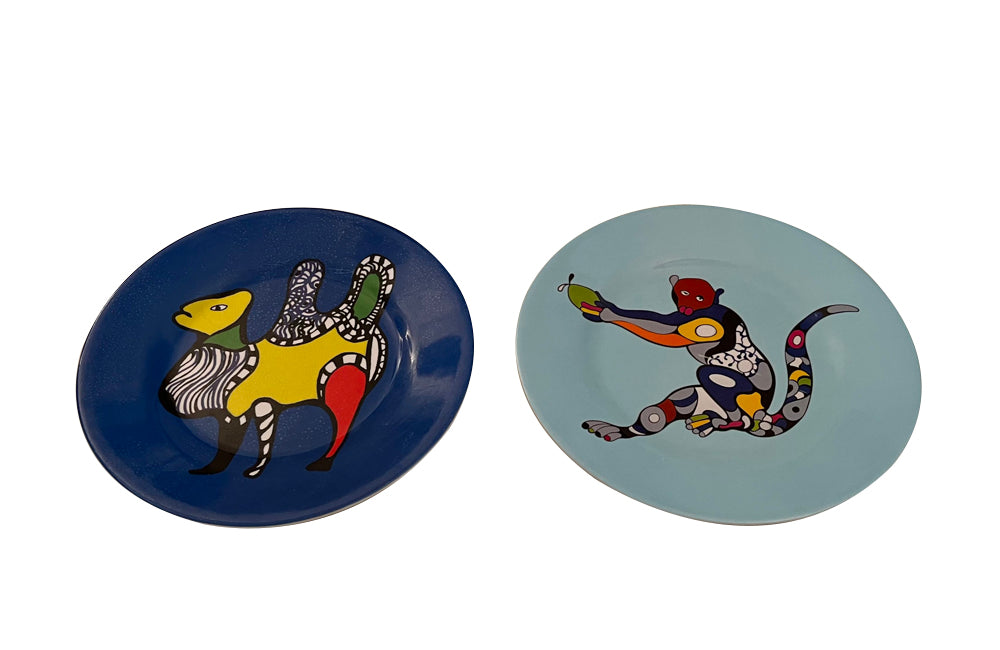 Pair of 20th Century French Niki De Saint Phalle Plates