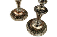 Pair of Early 20th Century French Rococo Revival Silver Plate Candlesticks