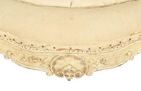 Pair of scroll back, Louis XV Revival chauffeuses  slipper chairs of beautiful form