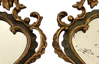 Pair of pretty small early 20th century Venetian mirrors in the Rococo style.