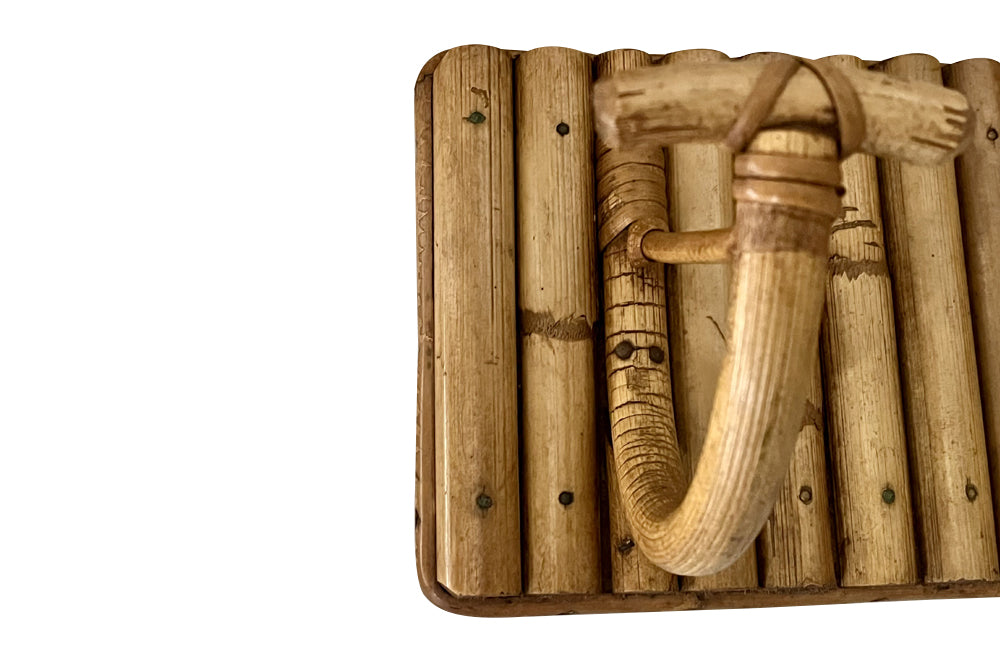 Pair of Mid-Century Italian Bamboo Coat Hook Racks 