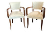 Pair of mid-20th Century French bridge armchairs in the Art Deco style.