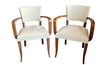 Pair of mid-20th Century French bridge armchairs in the Art Deco style.