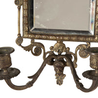 Pair of 19th Century French Gilt Bronze Mirrored Appliqués