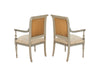 Pair of French 19th century painted Directoire armchairs