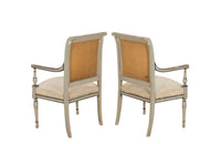 Pair of French 19th century painted Directoire armchairs