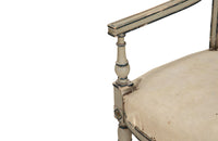 Pair of French 19th century painted Directoire armchairs