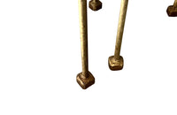 Elegant mid century pair of Spanish side tables crafted in gilt iron.