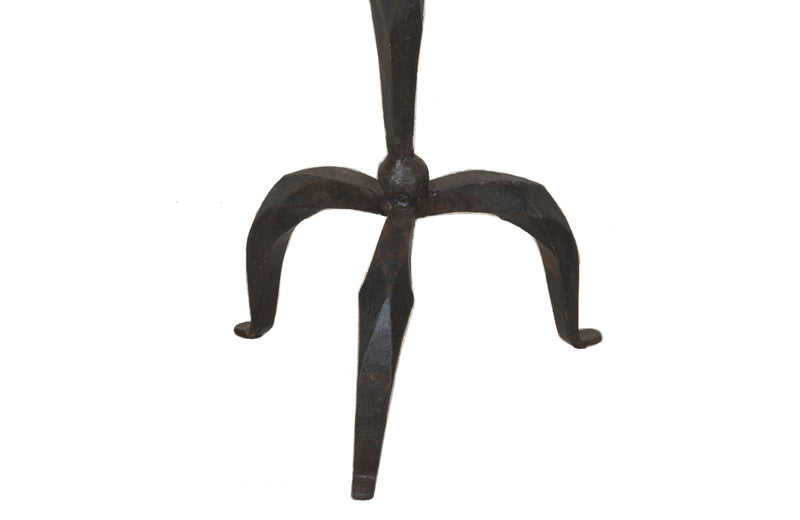 PAIR OF 20TH CENTURY SPANISH IRON COCKTAIL SELLETTE TABLES