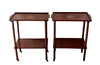 PAIR OF 20TH CENTURY CHINOISERIE BOBBIN SIDE TABLES