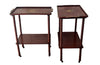 PAIR OF 20TH CENTURY CHINOISERIE BOBBIN SIDE TABLES