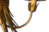 Exceptional pair of large wheat sheaf wall sconce lights