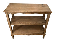 Pair of 20th Century French two-tiered oak shelves.