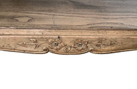 Pair of 20th Century French two-tiered oak shelves.