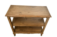 Pair of 20th Century French two-tiered oak shelves.