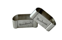 Pair of stylish Mid-Century French silver plate Mr and Mrs napkin holders