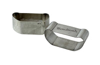 Pair of stylish Mid-Century French silver plate Mr and Mrs napkin holders