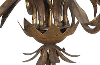 Mid-Century Chandeliers Italian gilt metal 