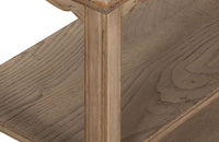 Pair of 20th Century French two-tiered oak shelves.