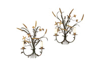 Pair of Mid-Century Italian Polychrome Metal Wall Lights
