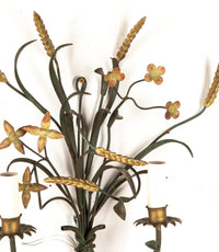 Pair of Mid-Century Italian Polychrome Metal Wall Lights