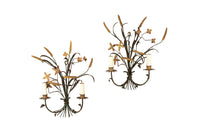 Pair of Mid-Century Italian Polychrome Metal Wall Lights