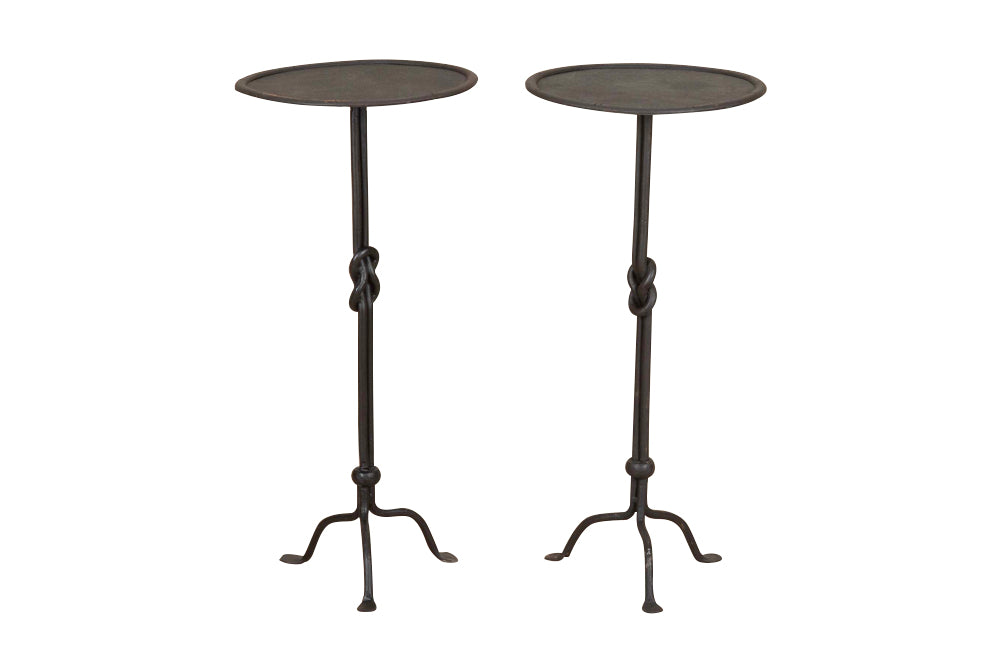 Pair of 20th Century Spanish Hand Wrought Martini Tables