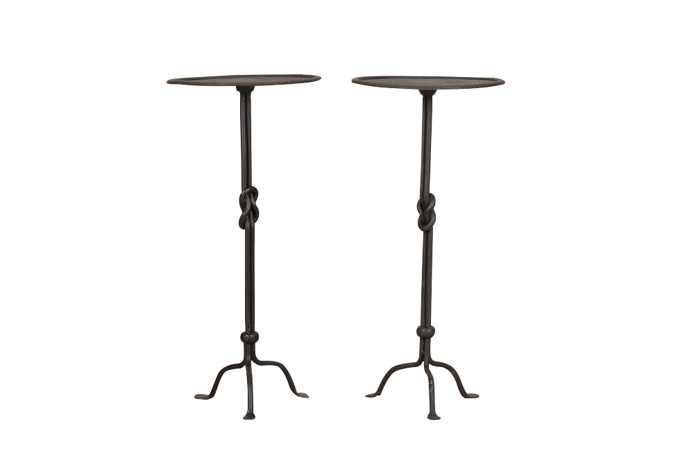 Pair of 20th Century Spanish Hand Wrought Martini Tables