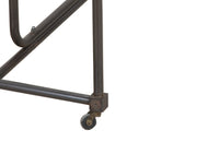 Fabulous near pair of 20th Century French iron clothes rails.