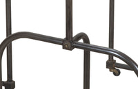 Fabulous near pair of 20th Century French iron clothes rails.