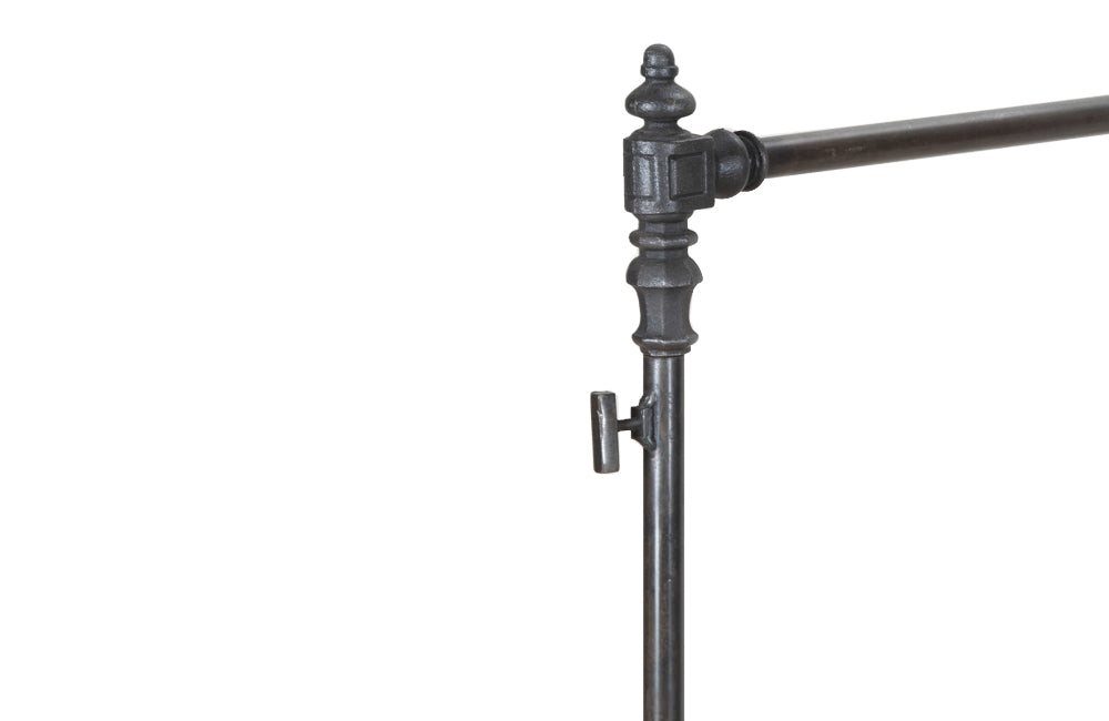 Fabulous near pair of 20th Century French iron clothes rails.