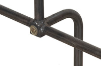 Fabulous near pair of 20th Century French iron clothes rails.