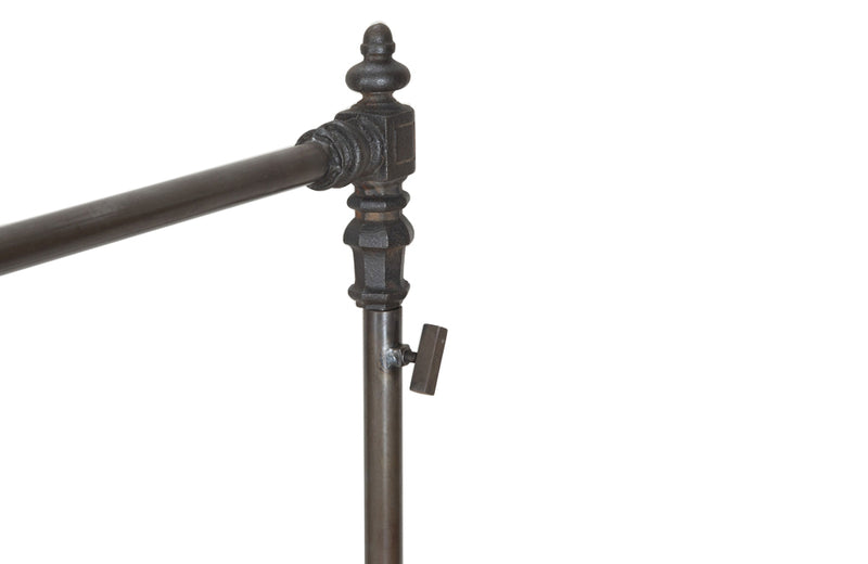 Fabulous near pair of 20th Century French iron clothes rails.