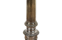 Lovely pair of large French 19th century worn silverplate candlesticks converted to table lamps.