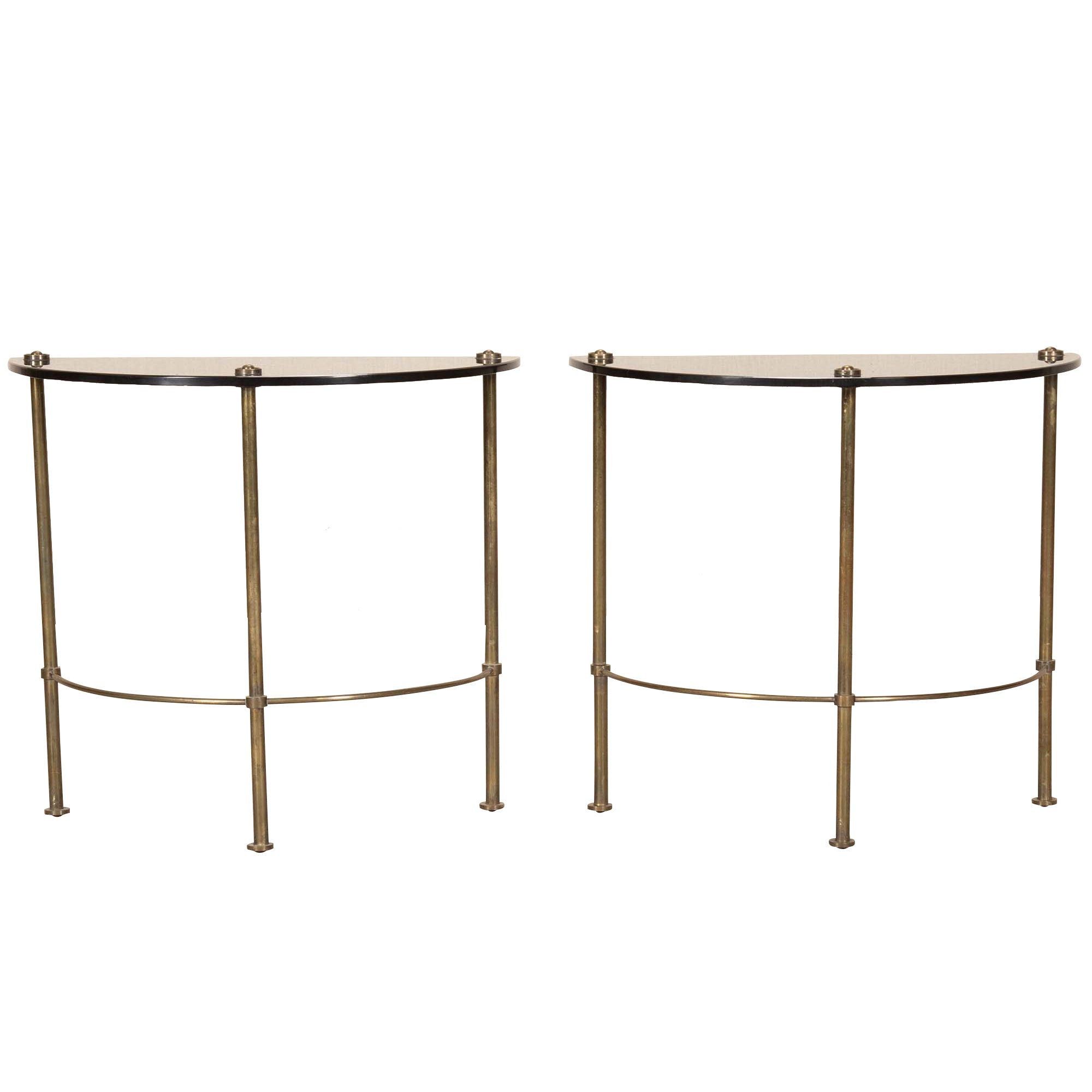 Pair of 20th Century Italian Demi-Lune End Tables