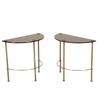 Pair of 20th Century Italian Demi-Lune End Tables