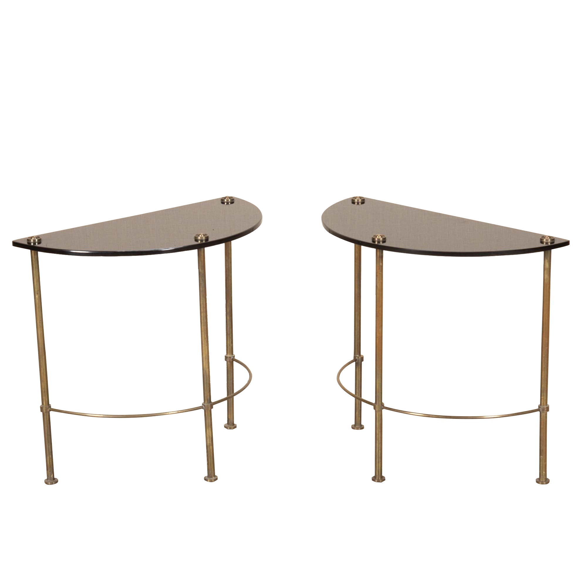 Pair of 20th Century Italian Demi-Lune End Tables