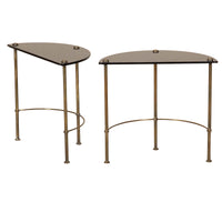 Pair of 20th Century Italian Demi-Lune End Tables